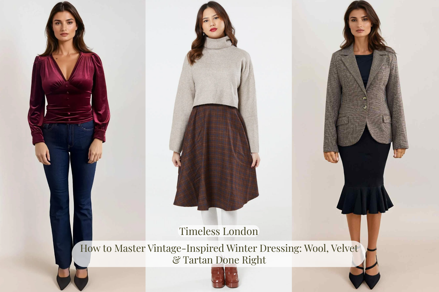 How to Master Vintage-Inspired Winter Dressing: Wool, Velvet & Tartan Timeless London How to Master Vintage-Inspired Winter Dressing: Wool, Velvet & Tartan Timeless London