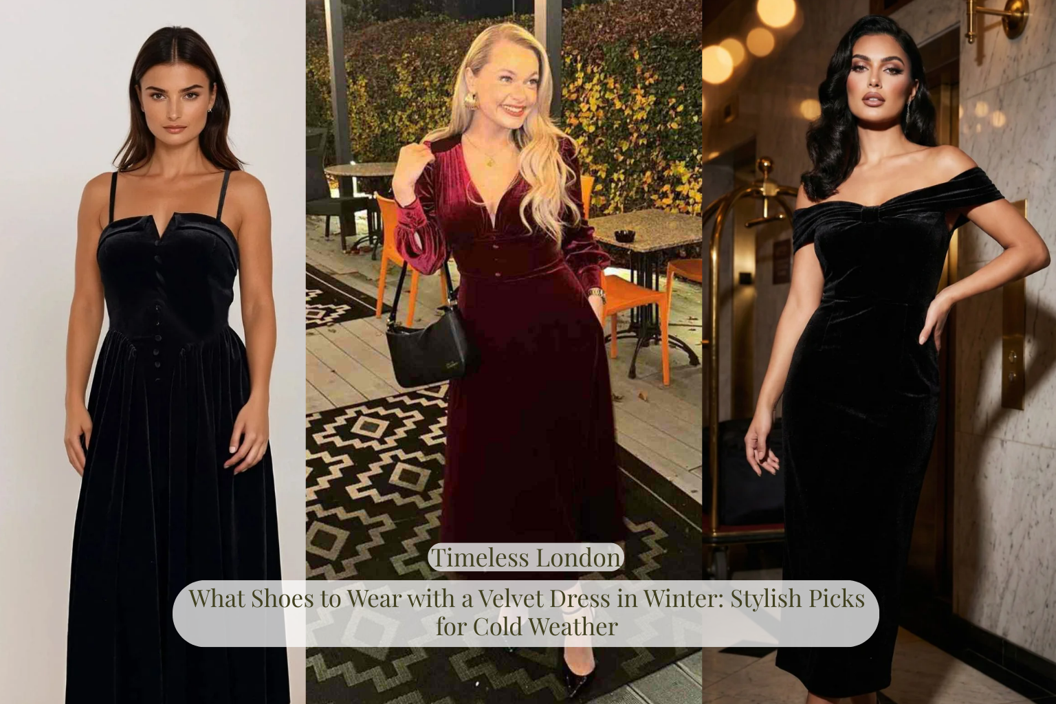 Shoes to Wear with a Velvet Dress in Winter Timeless London Shoes to Wear with a Velvet Dress in Winter Timeless London