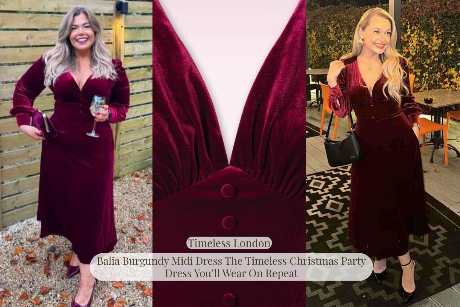 Balia Burgundy Midi Dress. The Timeless Christmas Party Dress You’ll Wear On Repeat