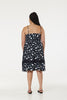 Midi Fit&Flare Witch Print Dress wit Lace hem