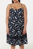 Midi Fit&Flare Witch Print Dress wit Lace hem