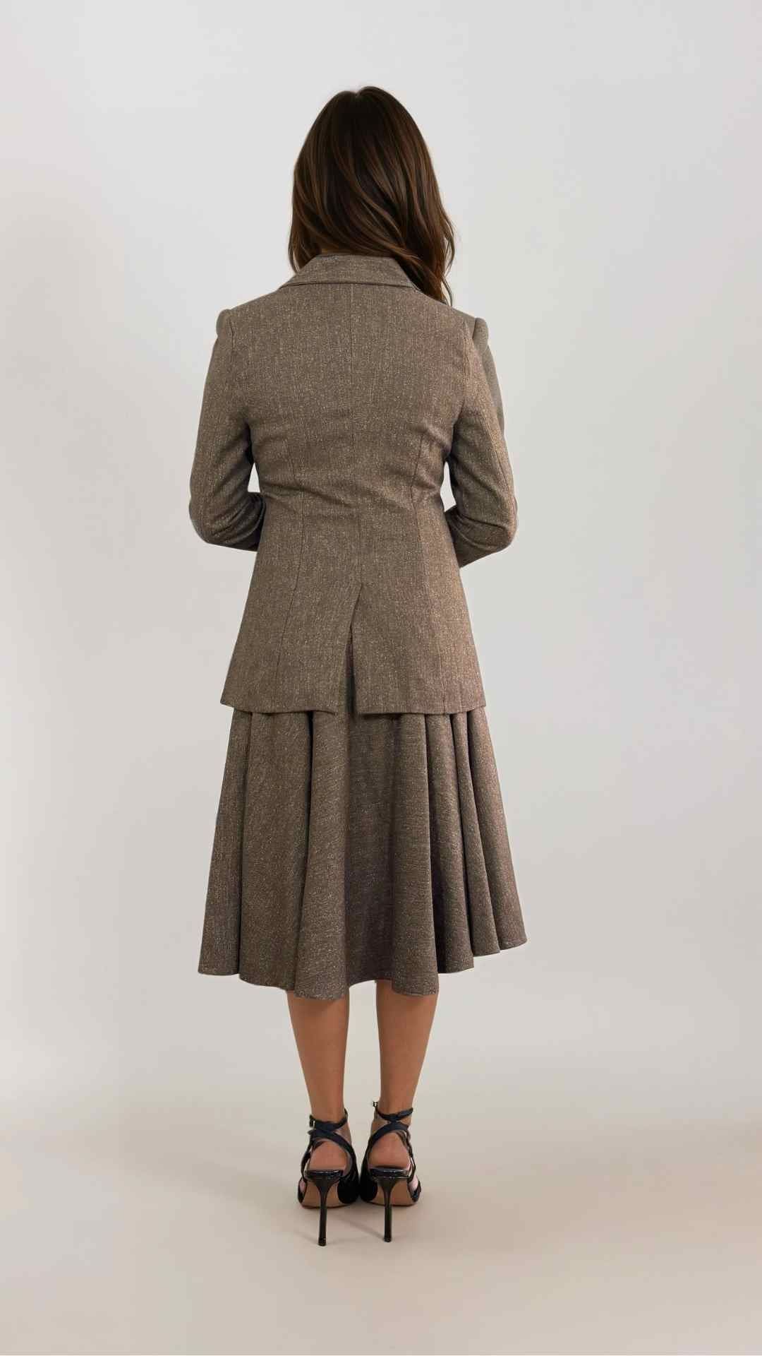 Aarna Chocolate Woollen Blazer