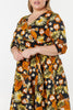 Barbara Wrap Swing, Fit and flare Midi Floral Dress