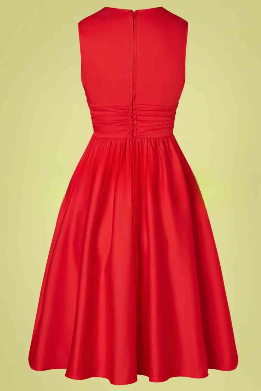Candace V Neck Sleeveless  Red
