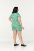 Breta Button Up Half Sleeves Green Shirt Playsuit