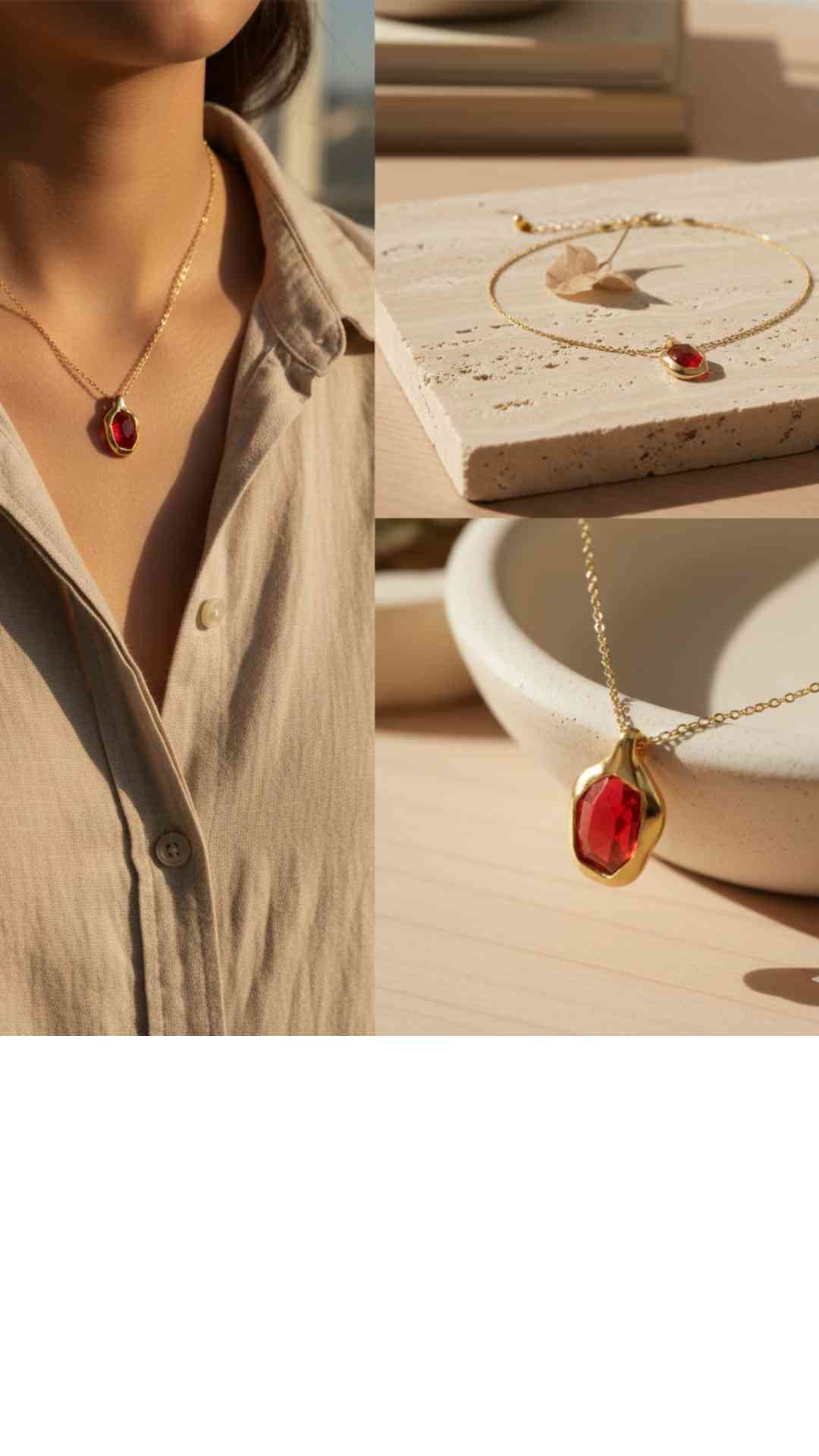 Sasha Red Onyx Necklace