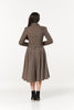 Cropped Brown Double Breasted Woollen Jacket