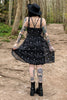 Crossover Midi Moonprint Neck Dress In Chif