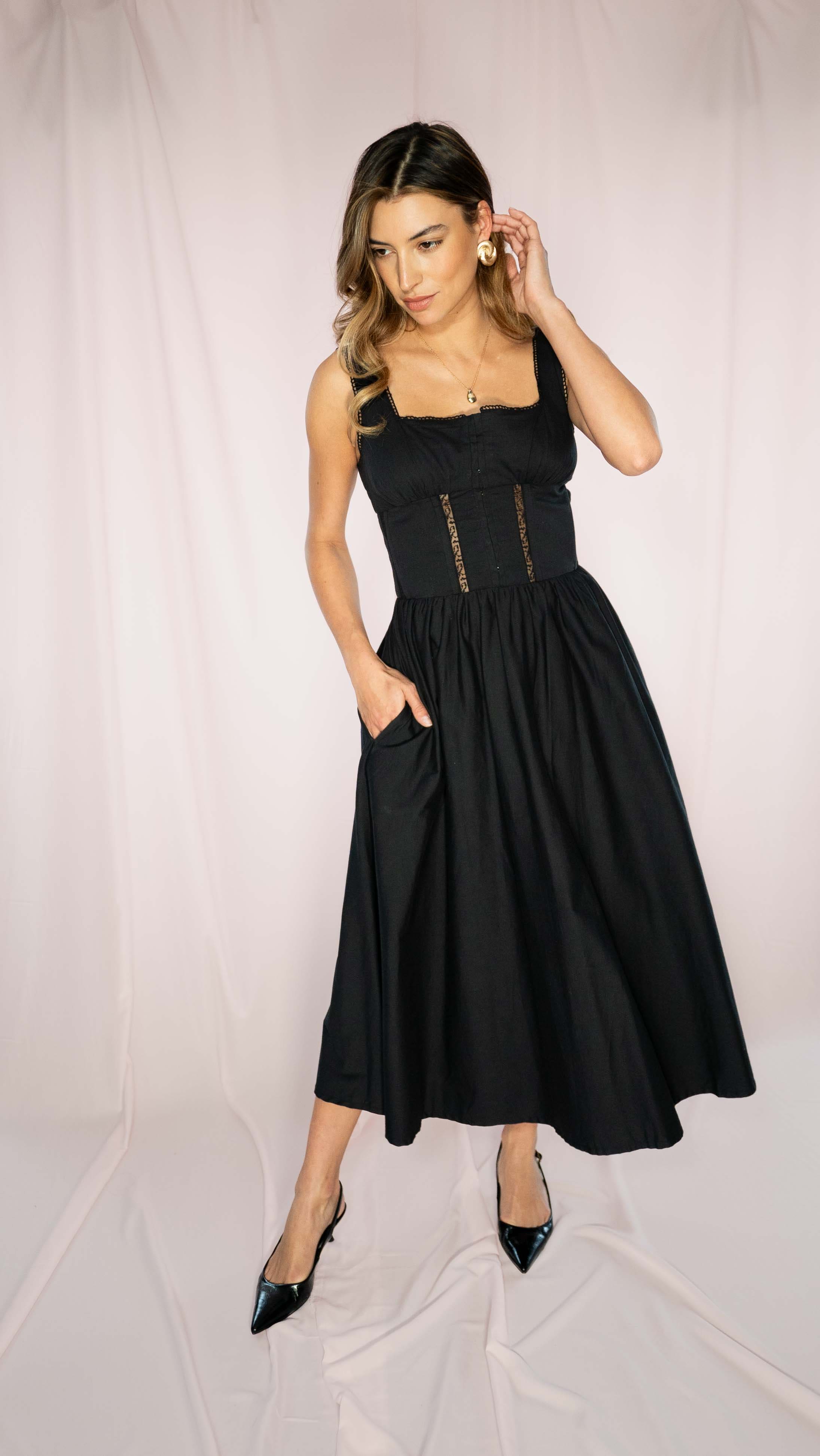 Willow Black Dress | Midi Black Dress Timeless London Willow Black Dress | Midi Black Dress Timeless London