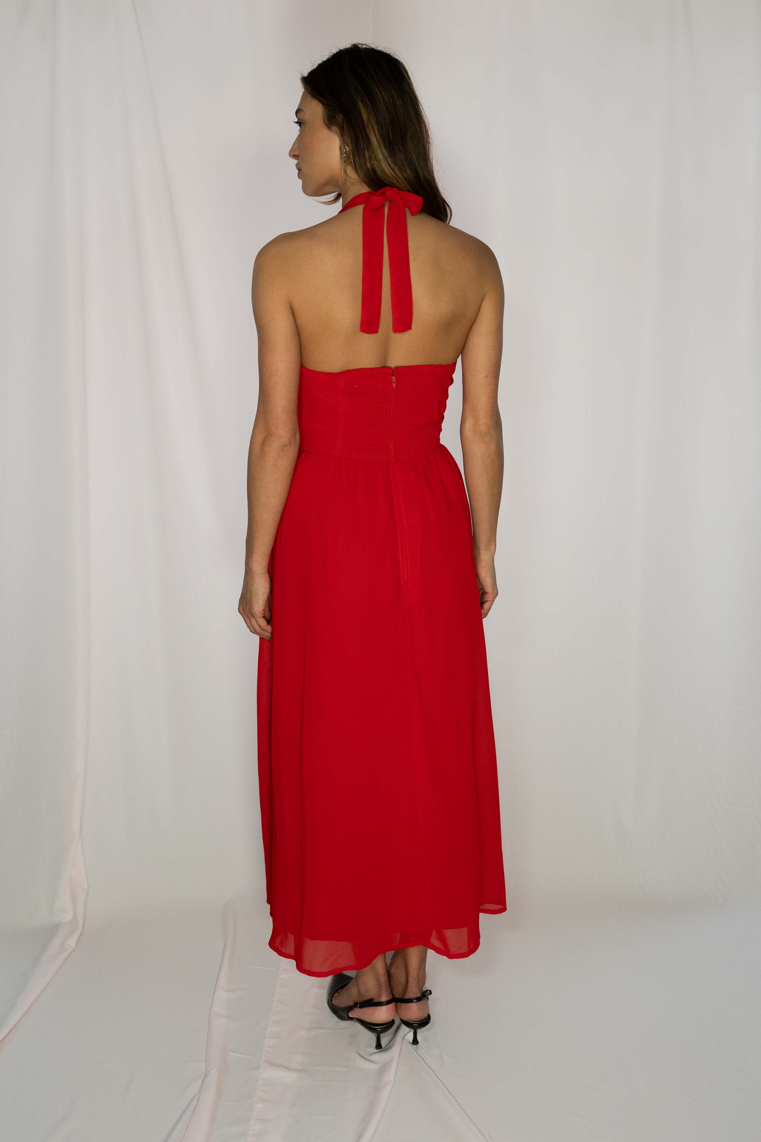Olive Red Dress