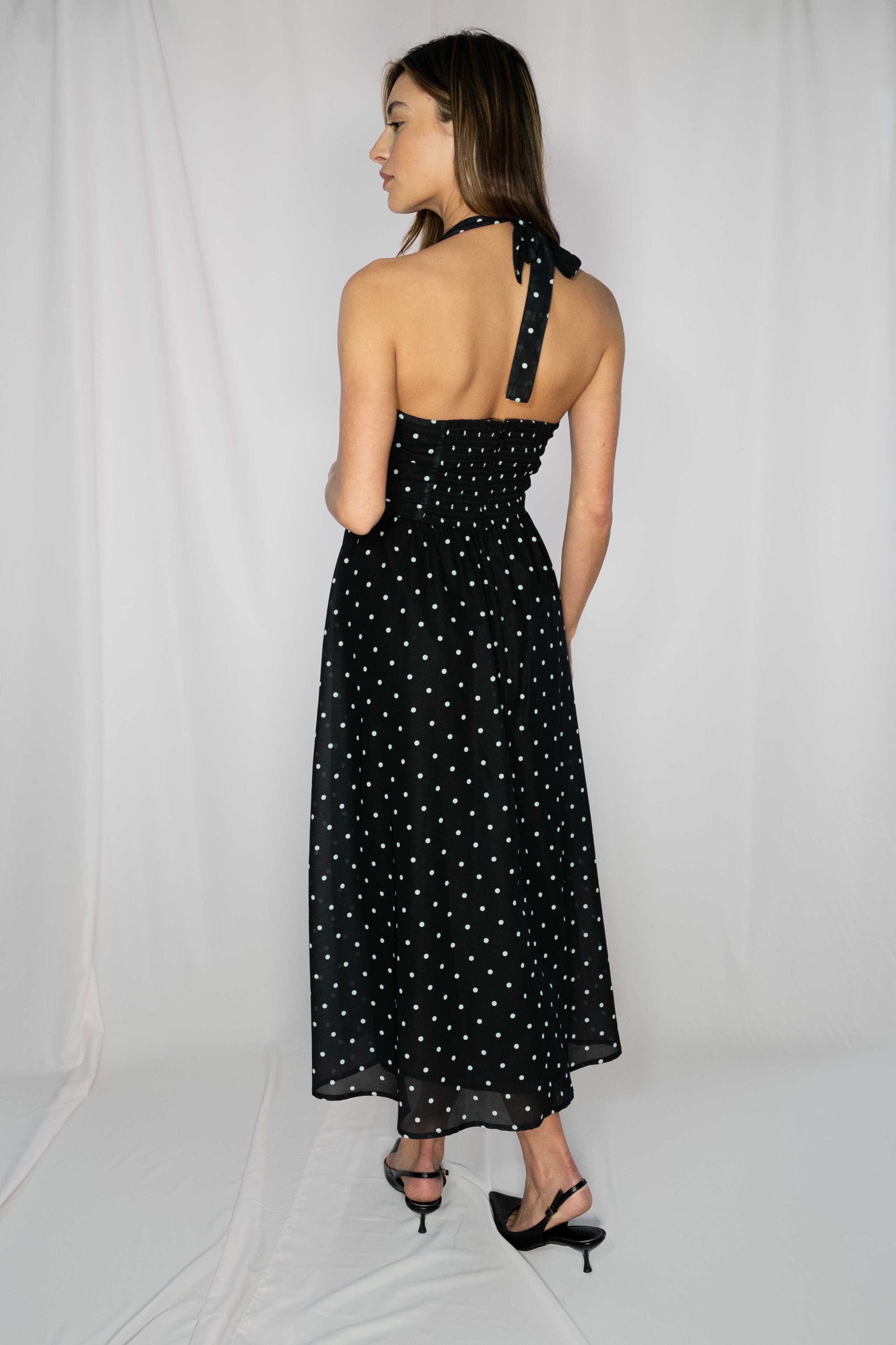 Curve Olive Polka Dot Dress