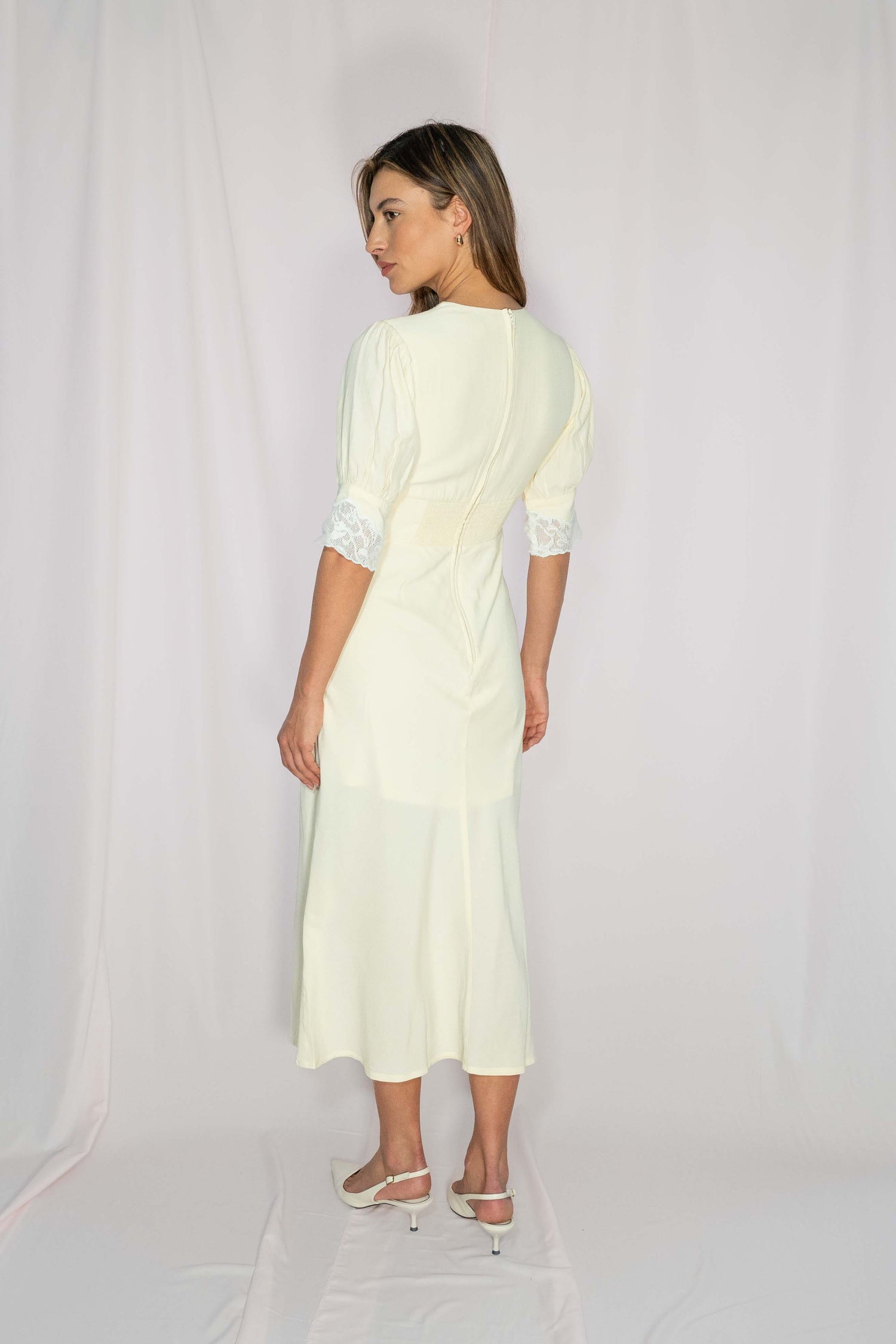 Elise Ecru Dress