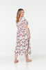 Grace A-Line Dress with Shirring top and puff sleeves