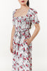 Grace A-Line Dress with Shirring top and puff sleeves