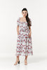 Grace A-Line Dress with Shirring top and puff sleeves