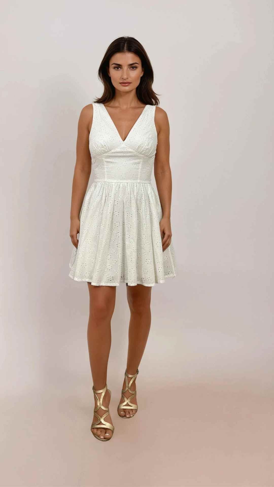 Irisa Mini Broderie Anglaise Dress