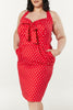 Lyric Halterneck Red Polka Dot with a Bow