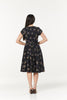 Natalia Fit and Flare Swing Midi Dress in Cotton Sateen