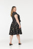 Natalia Fit and Flare Swing Midi Dress in Cotton Sateen