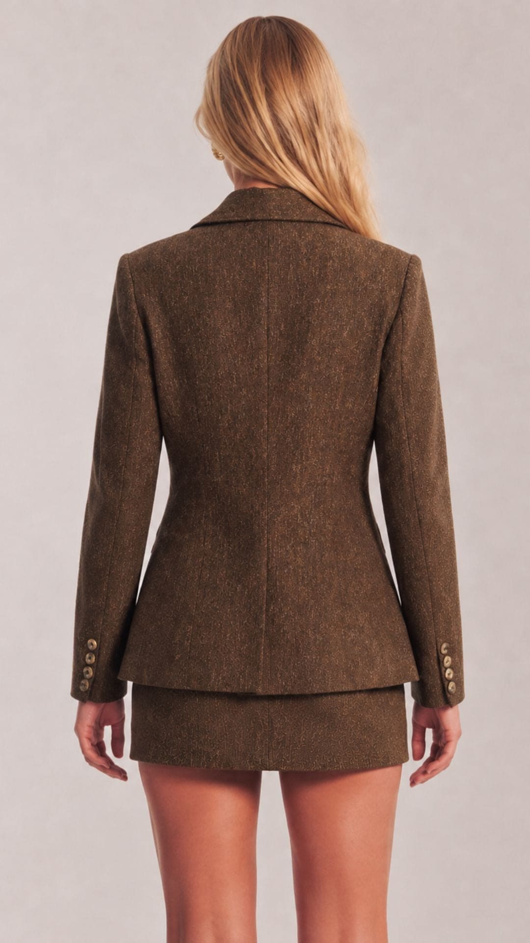 Aarna Chocolate Woollen Blazer