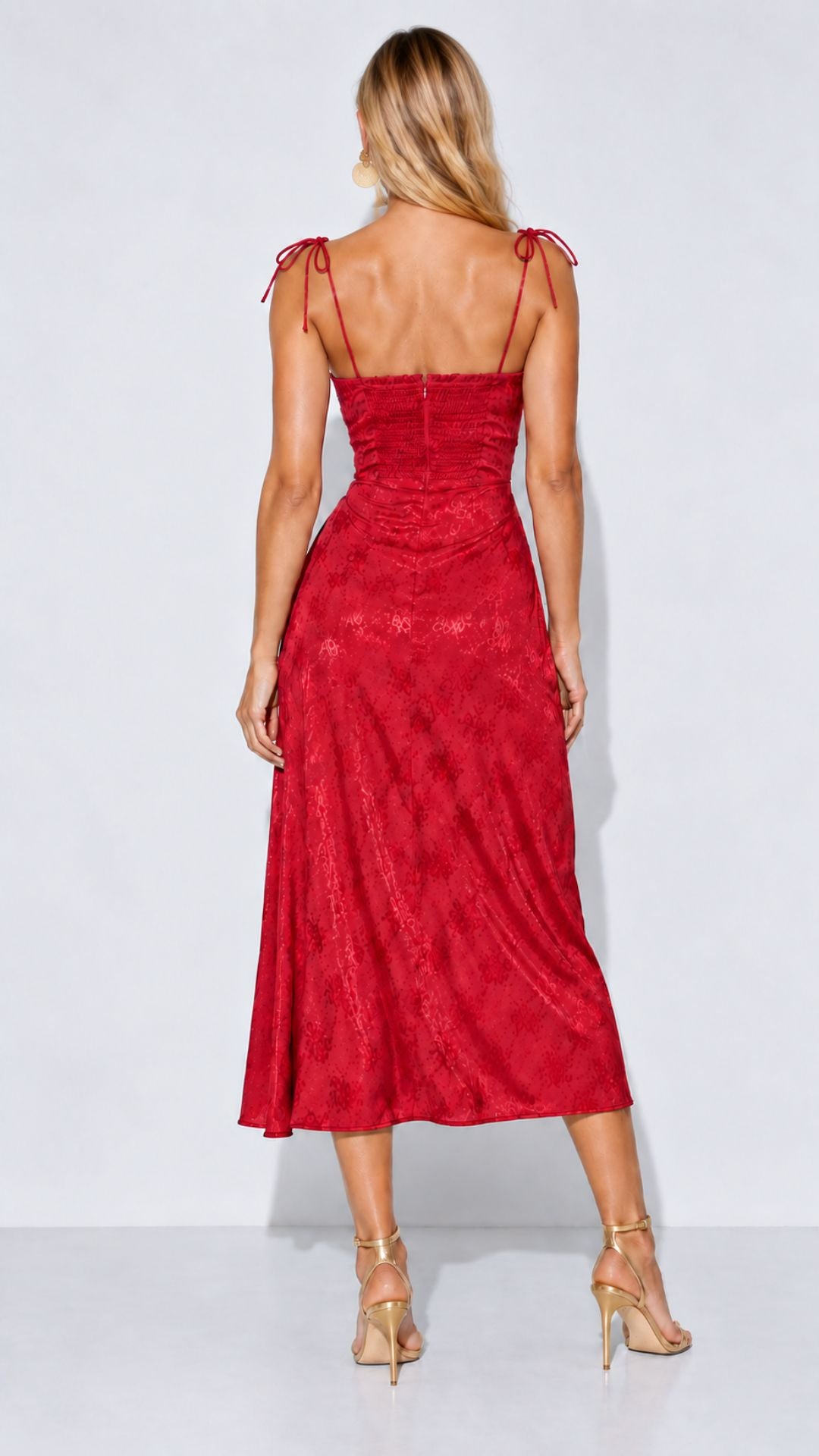 Elena Midi Jacquard Dress