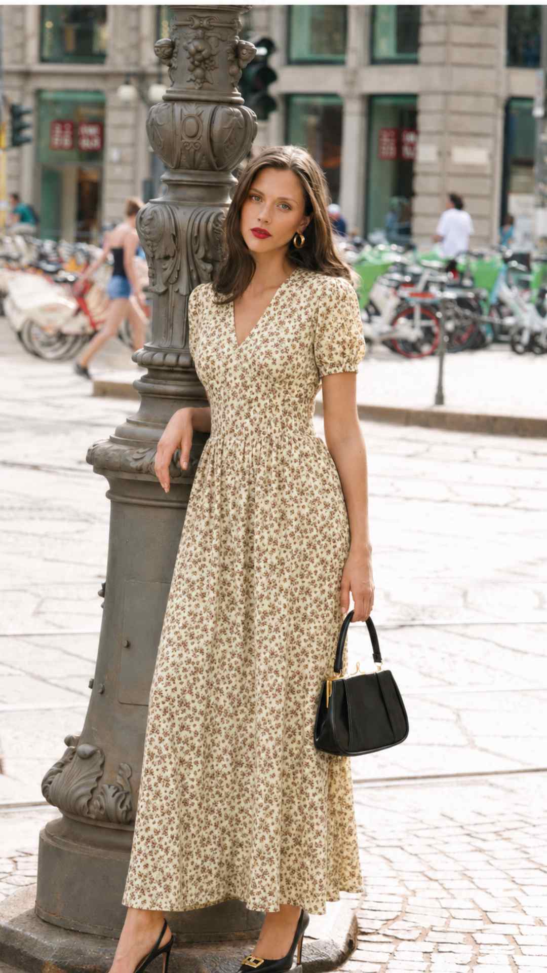 Alba Printed Midi Dress