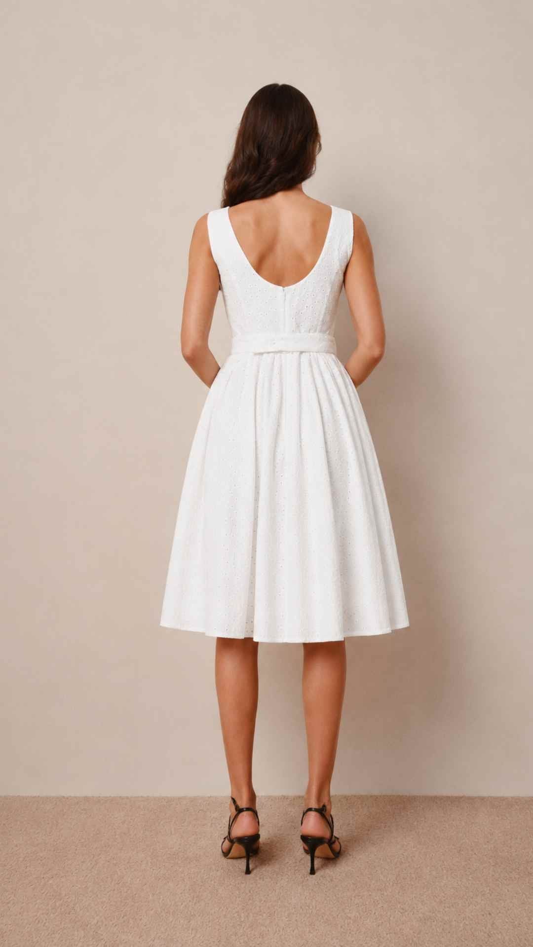 Mira Broderie Anglaise Midi Dress