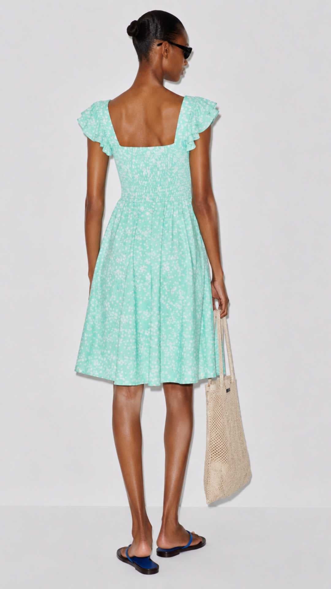Tory Midi Dress with Flutter Sleeves