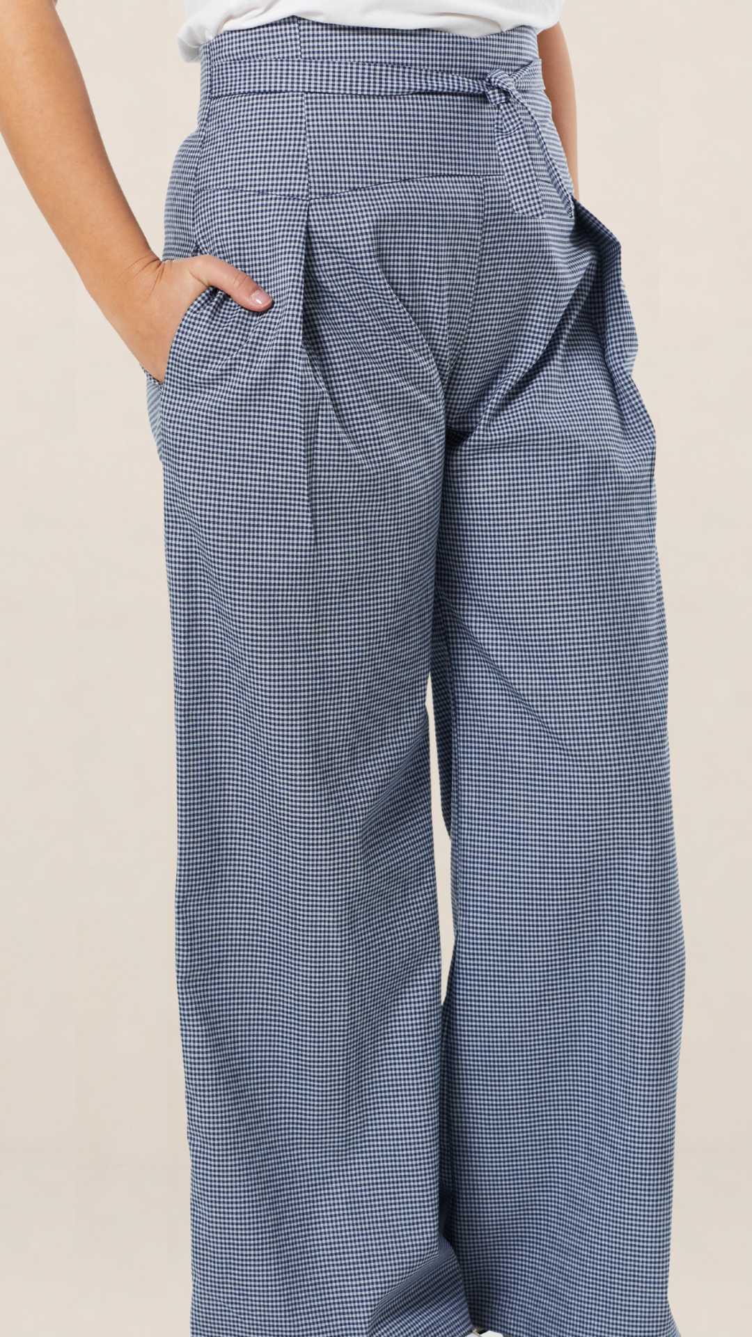 Baumwollhose Olivia mit weitem Bein