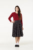 Sophie Black and Red Check Swing Skirt