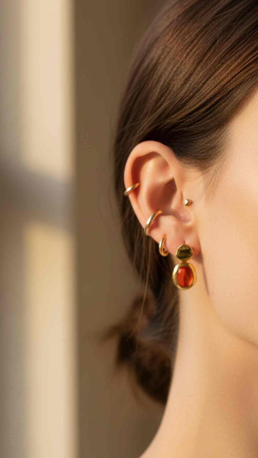 Sasha Red Onyx Earrings
