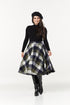 Sophie Skirt Navy Khaki Check – Timeless London