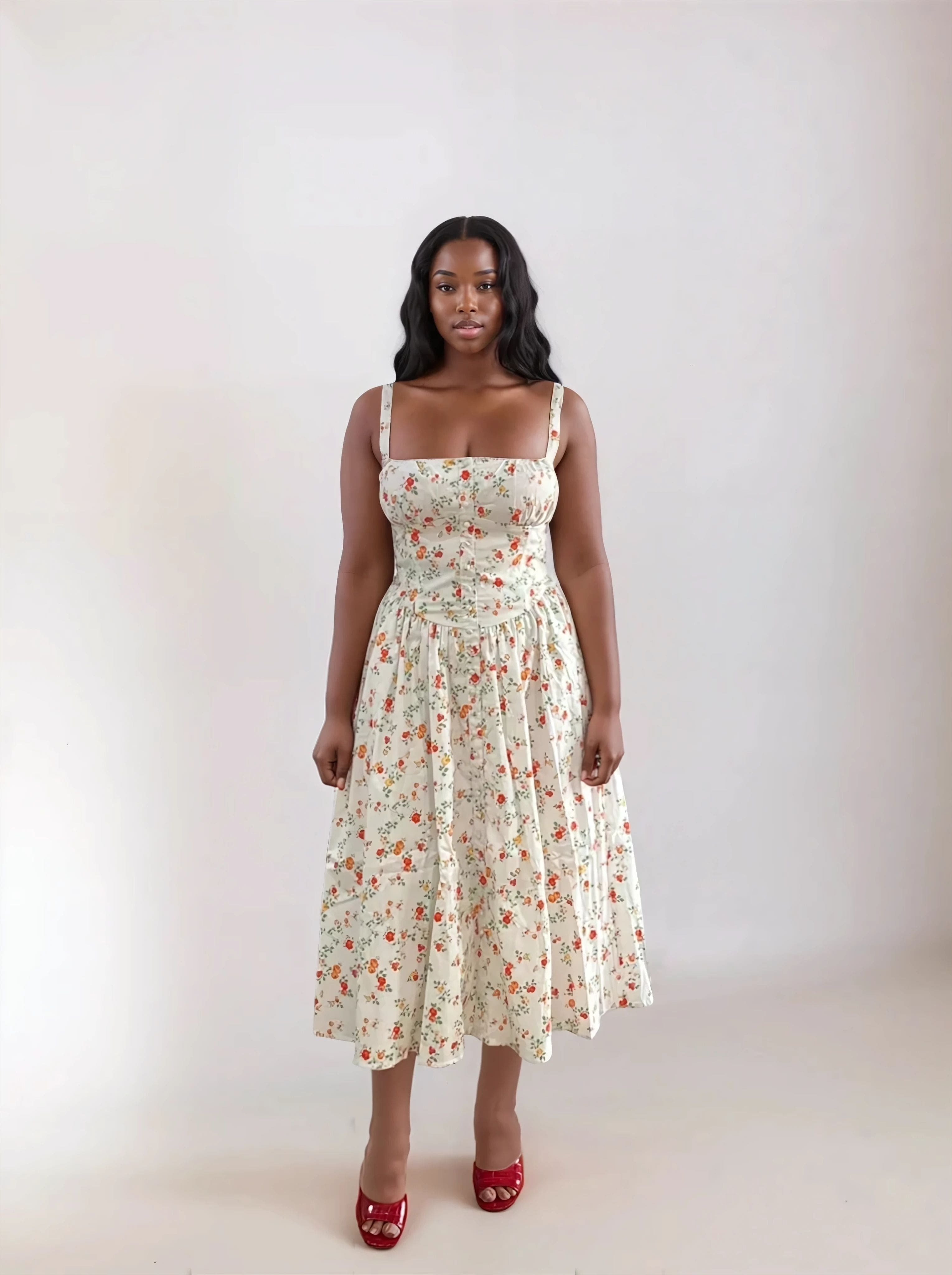 Curve Clemence Printed Dress