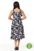 Emerson Black & White Floral Button Detail Dress - Timeless London
