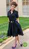 Harlow Black Broderie Anglaise Dress - Timeless London