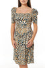 Athena in Animal Print and Puff Sleeves