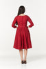 Genevieve Red and Black Polka Dot Fit and Flare Dress
