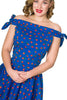 Jessica Blue Floral Print Dress - Timeless London