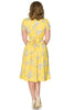 Rosa Yellow Floral Dress - Timeless London