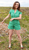 Breta Green Playsuit - Timeless London