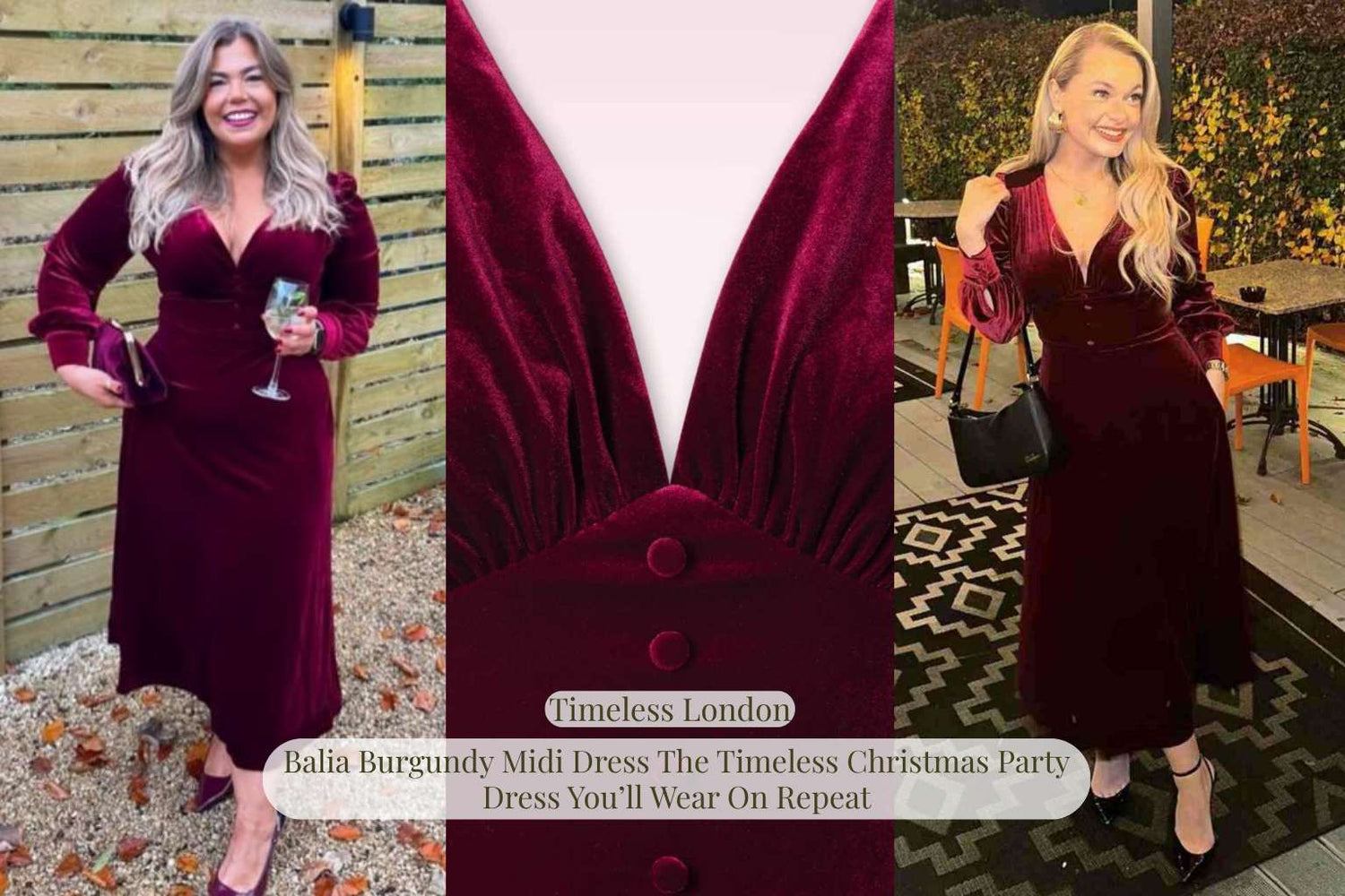 Balia Burgundy Midi Dress. The Timeless Christmas Party Dress You’ll Wear On Repeat