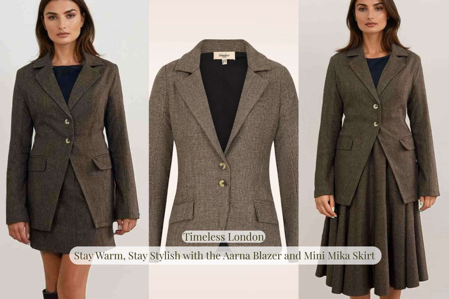 Stay Warm, Stay Stylish with the Aarna Blazer and Mini Mika Skirt
