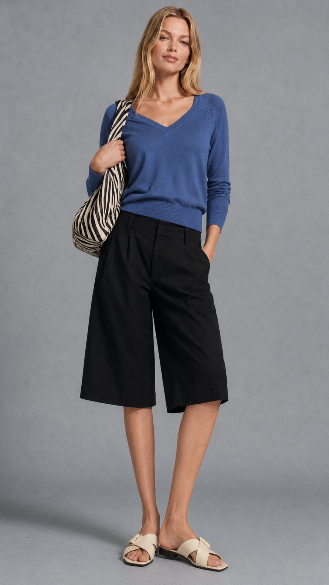 Long Sleeve Blue Top