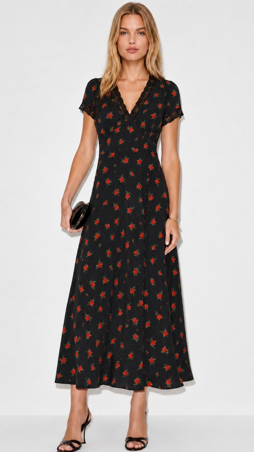 Lula Rose Print Dress in Viscose