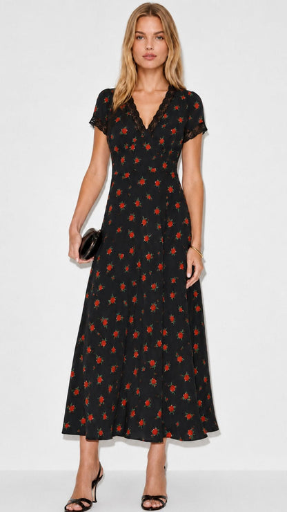 Lula Rose Print  Dress in Viscose