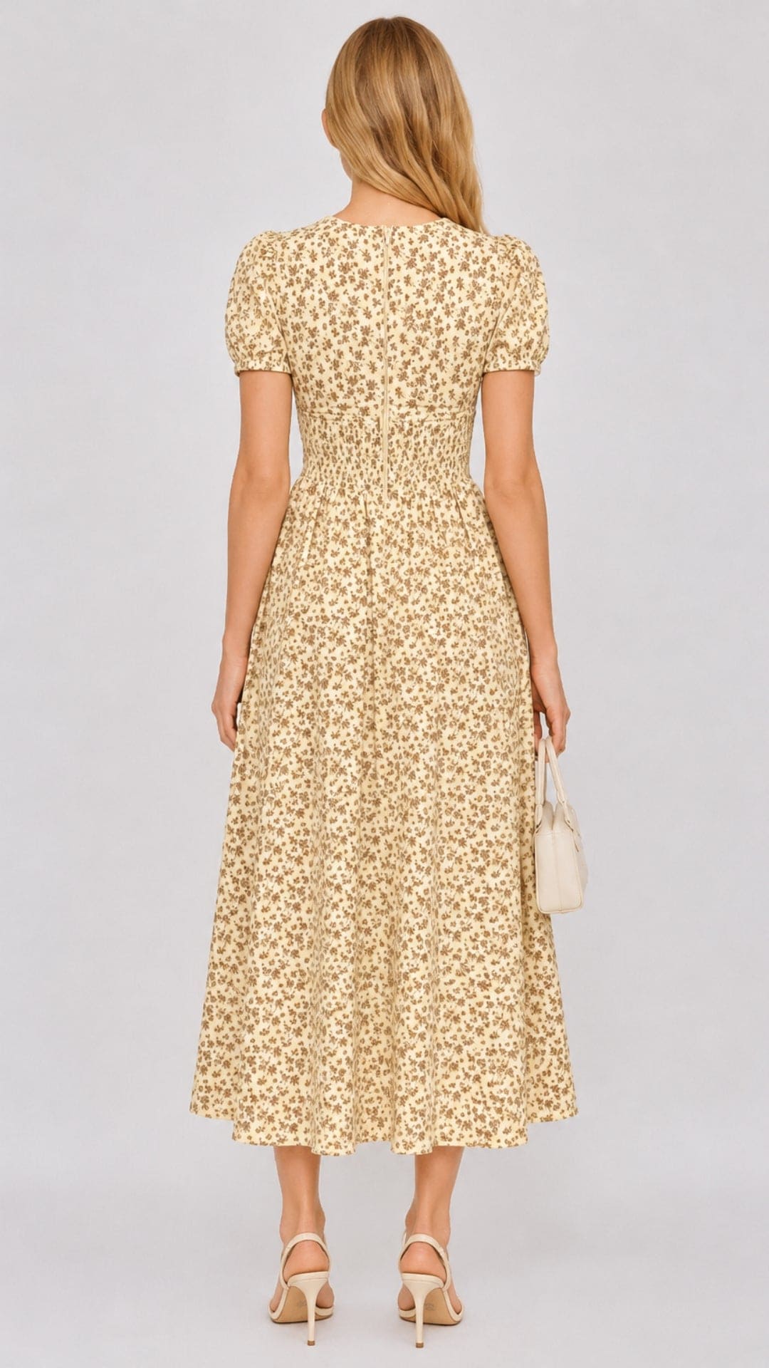 Alba Printed Midi Swing Dress