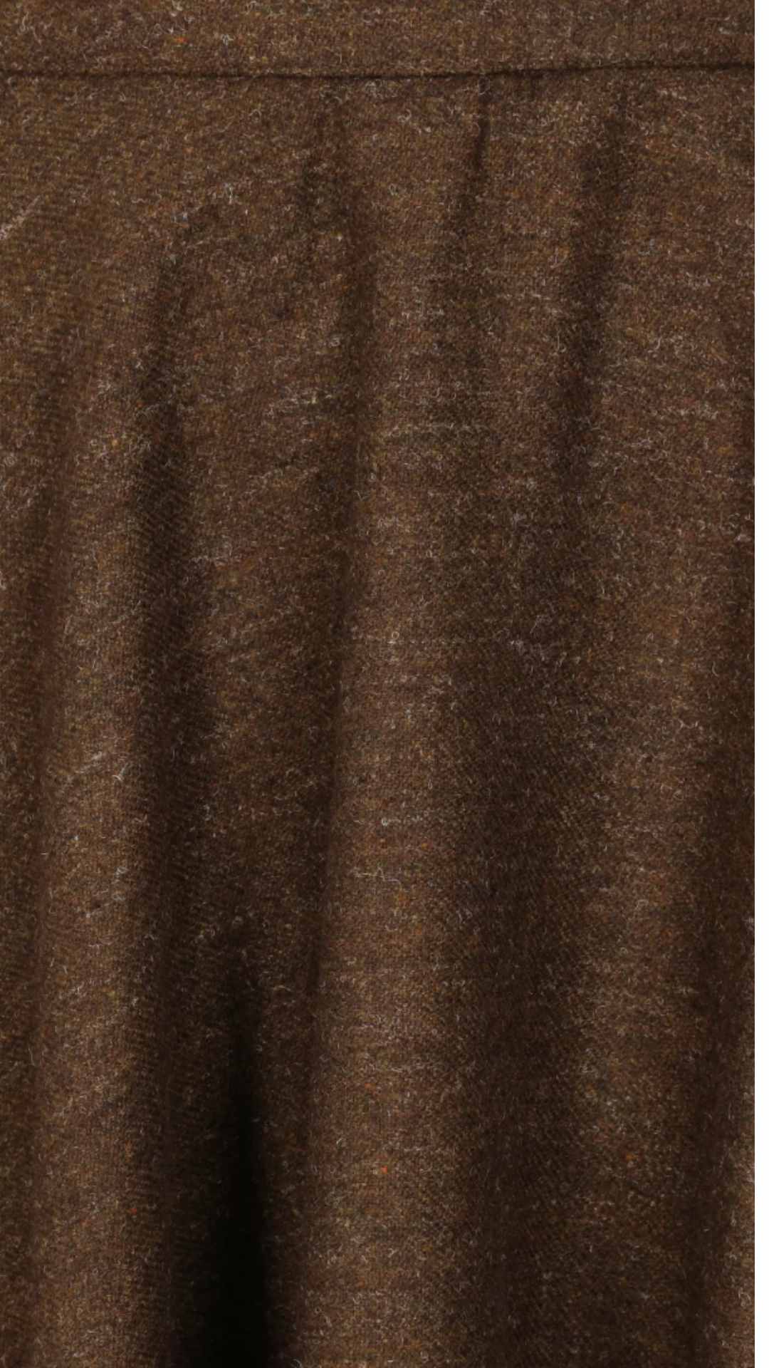 Sophie Chocolate Woollen Midi Swing Skirt