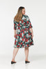 Angela Wrap Swing, Fit and flare Midi Floral Dress
