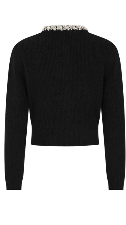 Caspia Wool Cardigan with embellishment