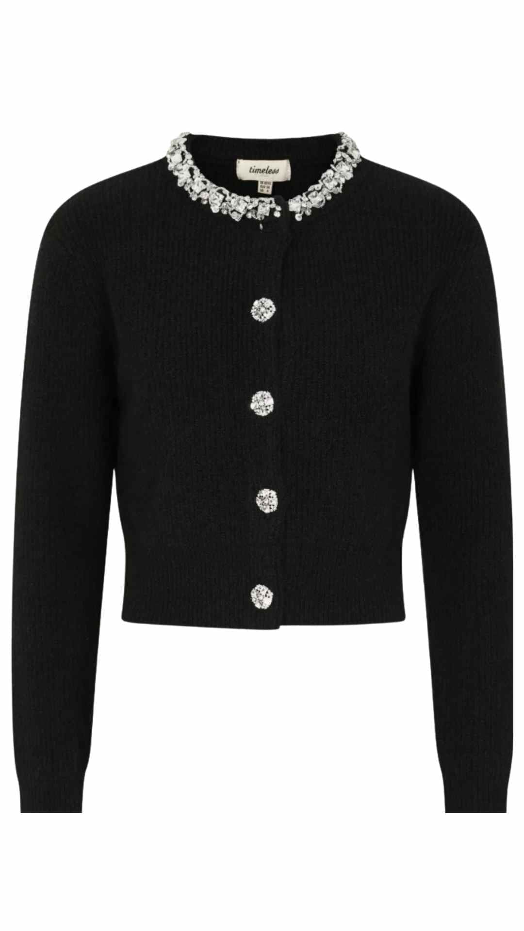 Caspia Wool Cardigan with embellishment | Timeless Fashion